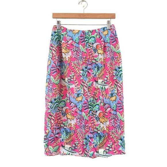 J. McLaughlin Blakely Floral Pencil Skirt in Rose Freshfield, Size 8 - Picture 5 of 15